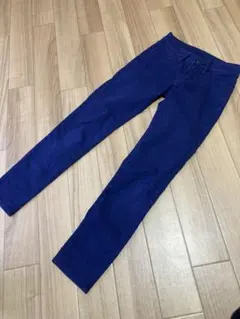 ユニクロ　キッズ　スキニーパンツ　長ズボン　ロングパンツ　ネイビー　140