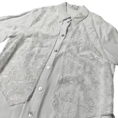 Euro Vintage レース レイヤード シャツ ホワイト