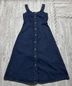 GU デニムワンピース　デニムジャンパースカート Sサイズ