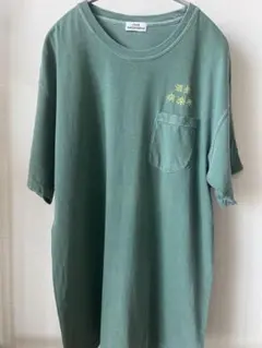 CLUB SAKENOMITAI 酒飲倶楽部 刺繍 ポケットTシャツ グリーン