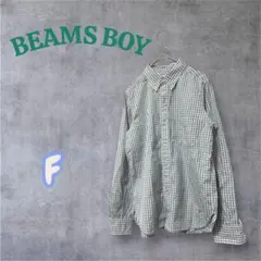 BEAMS BOY ビームスボーイ　ギンガムチェック長袖シャツ　Fのサムネイル