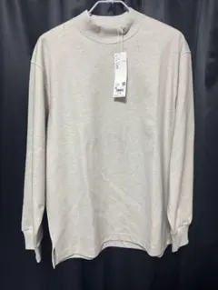 【新品タグ付き】 UNIQLO ブラッシュドジャージー モックネックT