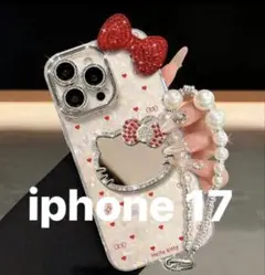 ハローキティ iPhone 17 ケース ミラー付き