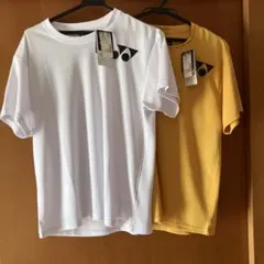 【新品タグ付き】YONEX Tシャツ 2枚セット ホワイト・マンゴー S