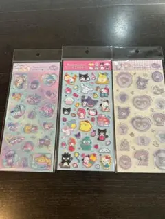 キャラクターシール 樹脂もりシール　ラメシール　ボンボンドロップ　サンリオ