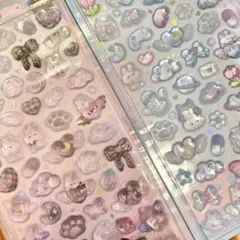 【正規品・最安値】うさぎ ボンボンドロップシール 黒色水色