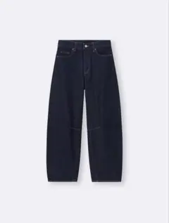 ジーユー　バレルレッグジーンズ　丈長め　69NAVY
