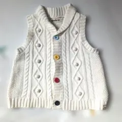 ✧︎キムラタン✧︎Piccoloホワイトベビーベスト✧︎90サイズ✧︎