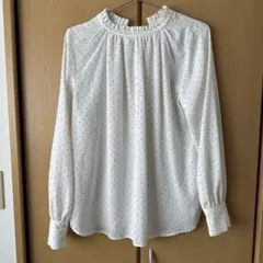 earth music & ecology ドット柄ブラウス