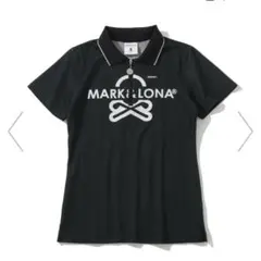 良品　マークアンドロナ　ハーフジップシャツ　ブラック　50サイズ マークアンドロナ ハーフジップ 半袖シャツ ブラック ゴルフ ウェア