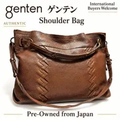 ゲンテン genten ショルダーバッグ 2WAY 斜め掛け レザー ブラウン