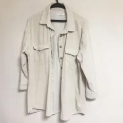お値下げ　FREAK'S STORE 白 コーデュロイシャツ ジャケットのサムネイル