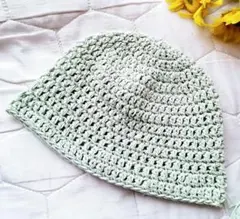 ☆コットン　2 クラッシャーハット　クロシェハット　バケットハット