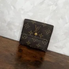 Louis Vuitton ルイヴィトン モノグラムレザー Wホック三つ折り財布