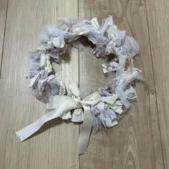 リボンクラウン ベビークラウン 花冠 薄紫 ピンク