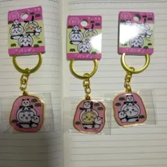 ちいかわパンダと猫のアクリルキーホルダー3個セット