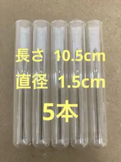 試験管 ガラス 一輪挿し 長さ10.5cm 直径1.5cm 5本　ワッセルマン