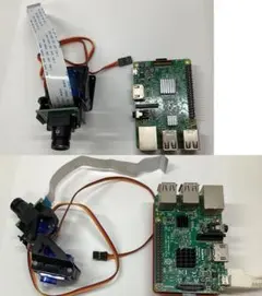 ラズベリーパイ3ModelBV1.2,pycamera x2+電源boardx1
