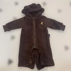 ポロベビーPolo Babyブラウンフード付きつなぎアウター