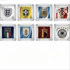 サッカー代表 キーキャップ 8個セット 透光性 PC製 十字軸対応 即日発送
