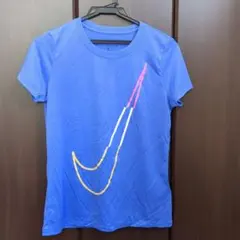 ナイキNIKEレディースTシャツ青紫　DRI-FIT　陸上　テニス　半袖