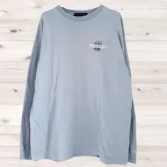 B2192 Confirm Tシャツ 長袖 ロンT(M) 青 ワンポイントのサムネイル
