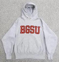 極美品 M デカ文字 80s チャンピオン リバースウィーブ パーカー BGSU