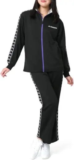 ❣️早い者勝ち❣️カッパ Kappaジャージ レディース 上下セット 黒 紫 L