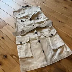 ZARA ノースリーブシャツワンピース ベージュ