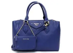 Samantha Vega 2WAY トート バッグ 青 ブルー ミニポーチ付