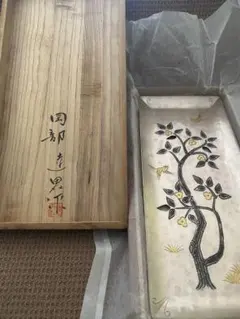 サイン有り☆超希少品☆黒木国昭 光琳 金彩象嵌 羽子板 ガラス工芸