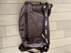 LeSportsac レスポートサック 茶色 白ドット ショルダーバッグ