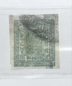 貴重 希少 古い海外切手 ネパール 1886-90 年 4anna 電信郵便料金