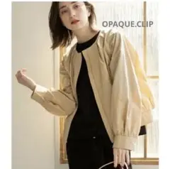 OPAQUE.CLIPノーカラーブルゾン【洗濯機洗い可UVケア接触冷感撥水加工】