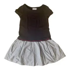 Anatelier ワンピース　紺×ボーダー