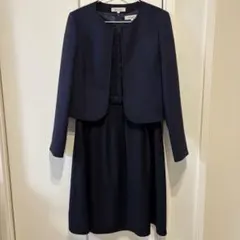 東京ソワール　フォーマル　ノーカラージャケット　レースワンピース　セットアップ