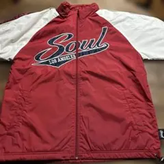 Soul Los Angeles ソウルナイロンブルゾンジャケットレッドMサイズ