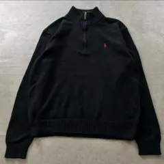 Polo by Ralph Lauren ブラックジップアップセーター L