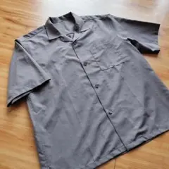 GU　ブラウン　オープンカラーシャツ　胸ポケット付き　XL　未使用品