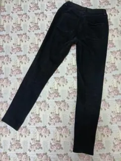 黒レギンスパンツ風　裏起毛