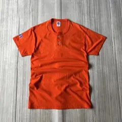 RUSSELL ATHLETIC ヘンリーネック Tシャツ 半袖 オレンジ Sのサムネイル