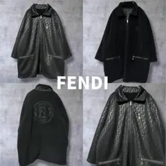 希少 FENDI フェンディ リバーシブル ズッカ柄 ブルゾン フリース　古着