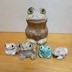 カエルの親子の置物 昭和レトロ - メルカリ