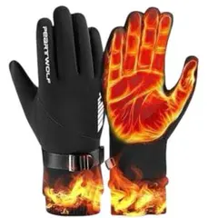 タッチパネル対応⭐️防寒グローブ 保温 厚手 裏起毛 アウトドアグローブ