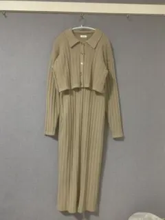 ニットワンピース 長袖 ロング