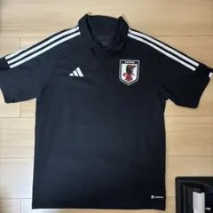 【JFA支給】adidas 日本代表 襟なしポロシャツ上下実使用、非売品 JFA支給】adidas 日本代表 襟なしポロシャツ上下実使用、非売品