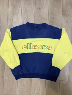 ヴィンテージ ellesse 2トーンカラー スウェット リバースウィーブ