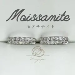モアサナイト 人工ダイヤモンド 5石 フープピアス Silver S925 - メルカリ