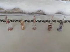 多色装飾ガラス香水瓶セット