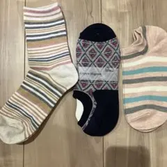 L'épicé Mignon ソックス 23~25cm 3足セット　ナイガイ他